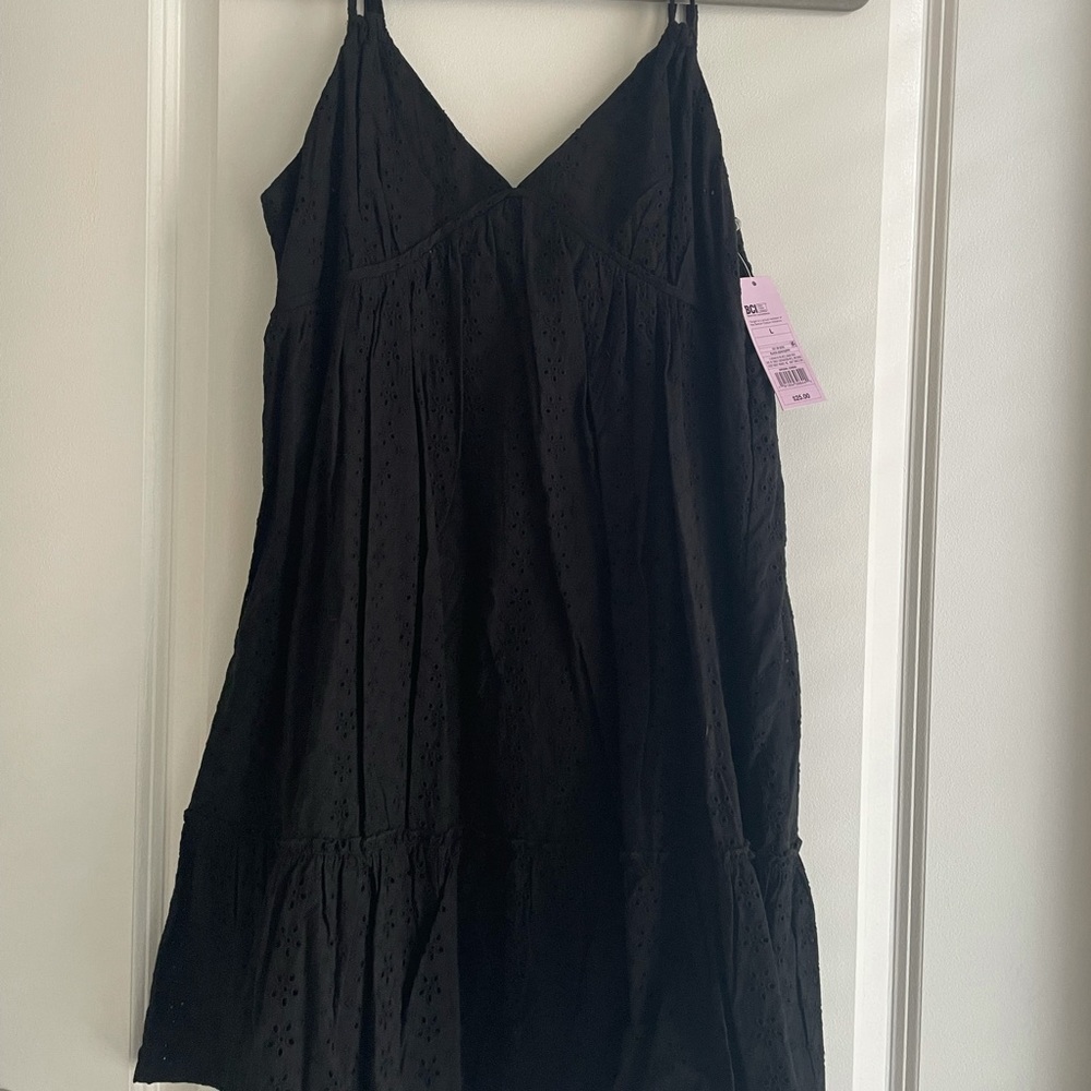 NWT Wild Fable Black Eyelet Babydoll Dress